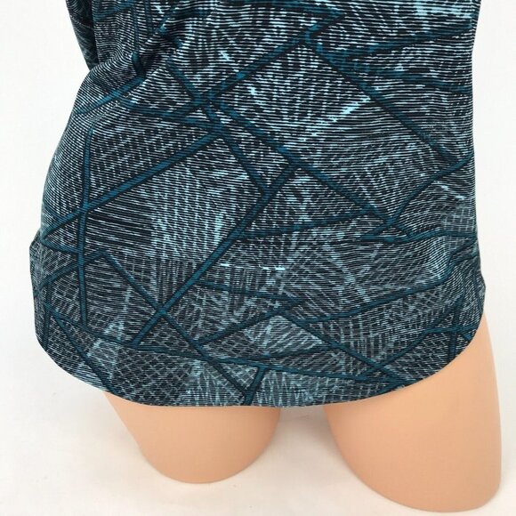 Champion Printed Bodycon Tank‎ Top Activewear Gym Yoga Racerback Top Blue SZ S - Picture 3 of 6